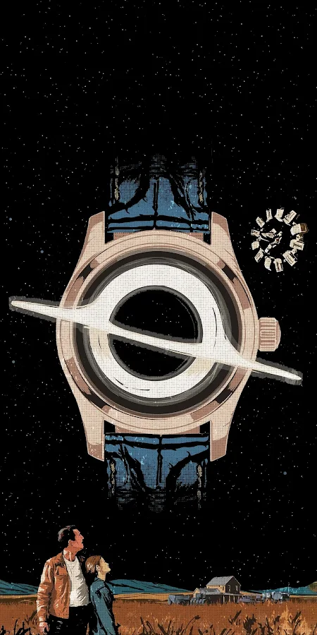 Interstellar Black Hole Watch Art Full HD iPhone Phone Wallpaper