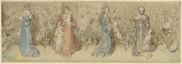 Vier Allegorische Frauendarstellungen 1875