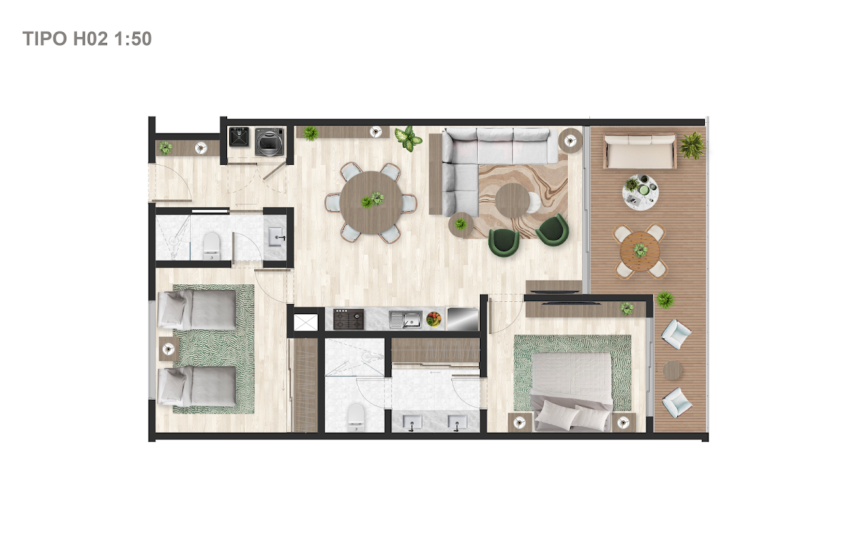 Bonita Beach two bedroom master plan