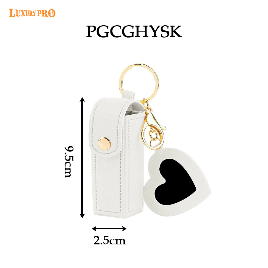 Leather lipstick Case Keychain
