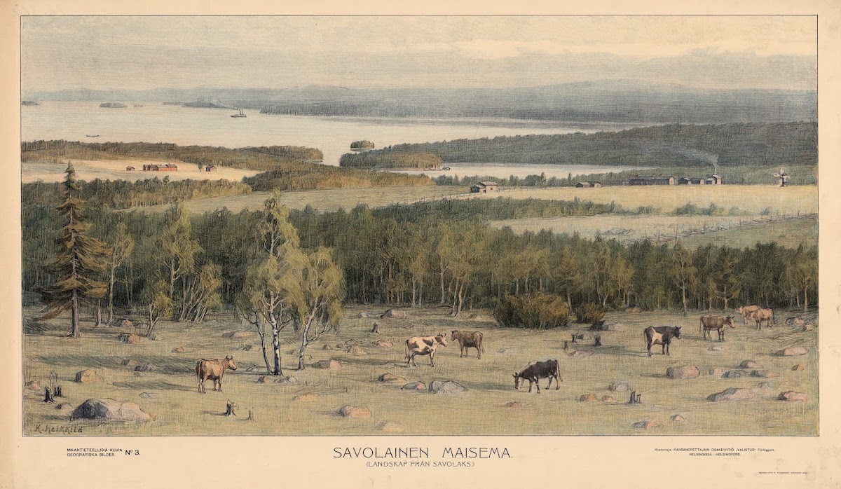 Savolainen Maisema Landskap från Savolaks 1904