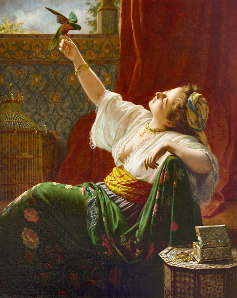 A Beauty Holding a Bird