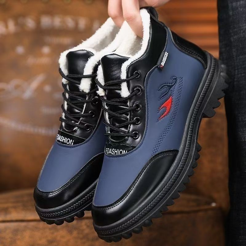Men's winter boots, lined, water-repellent