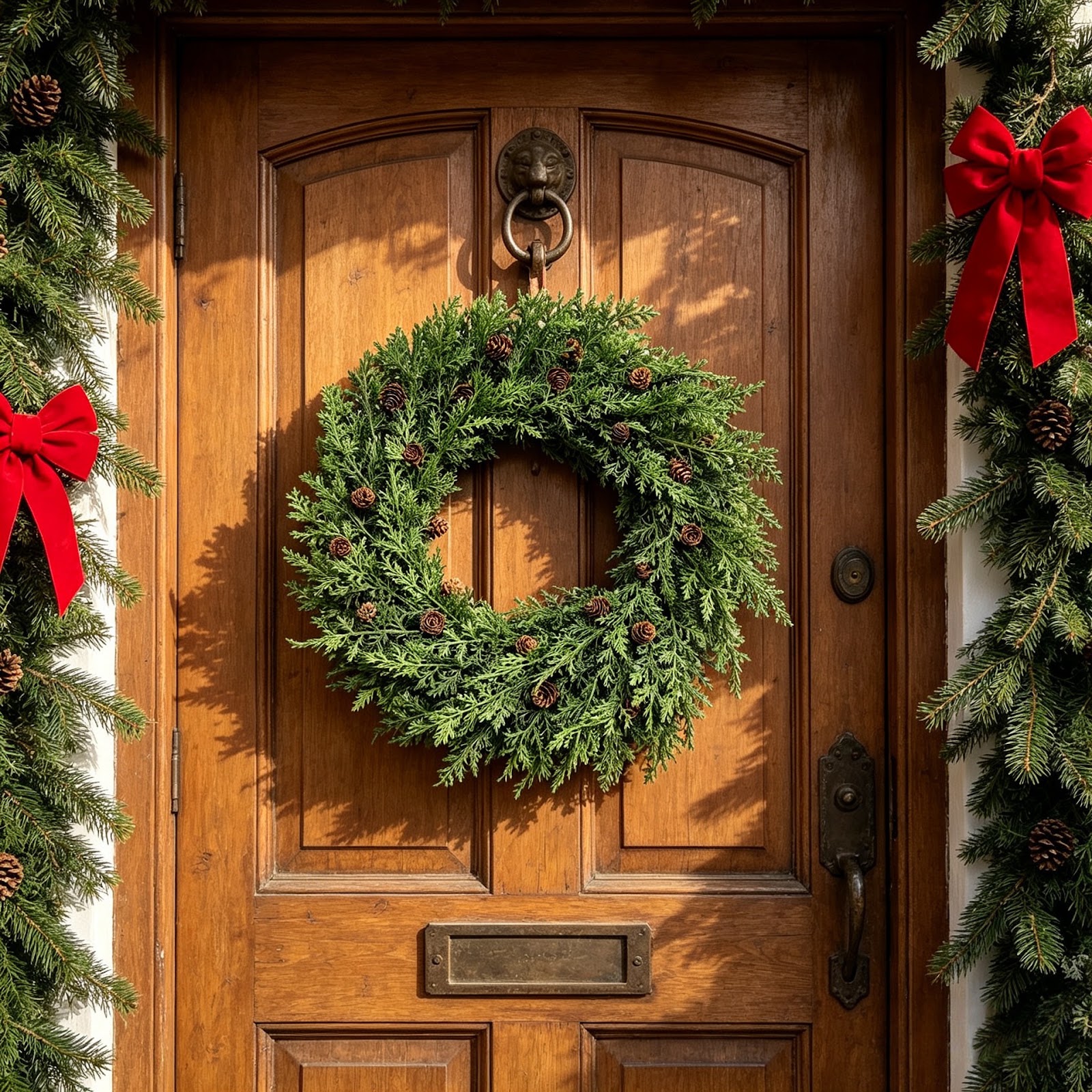 Christmas wreath with pine cones, 60 cm