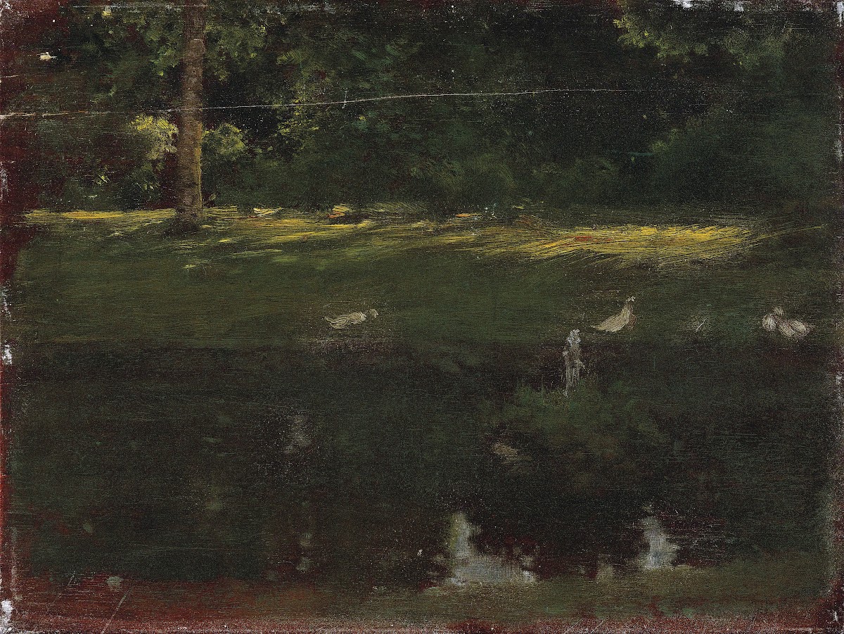 Der Teich im Bois de Boulogne c1875