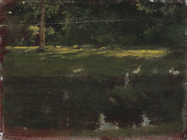 Der Teich im Bois de Boulogne c1875