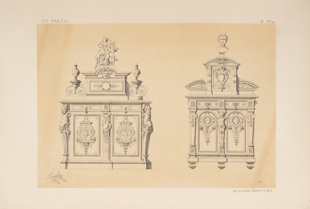 Médaillers ou meubles à bijoux 1866