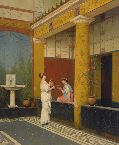 A pompeiian courtyard 1878