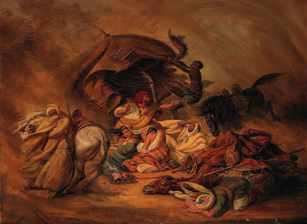 A Caravan In The Desert In A Simoom 1844
