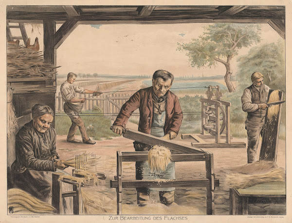 Zur bearbeitung des Flachses 1910