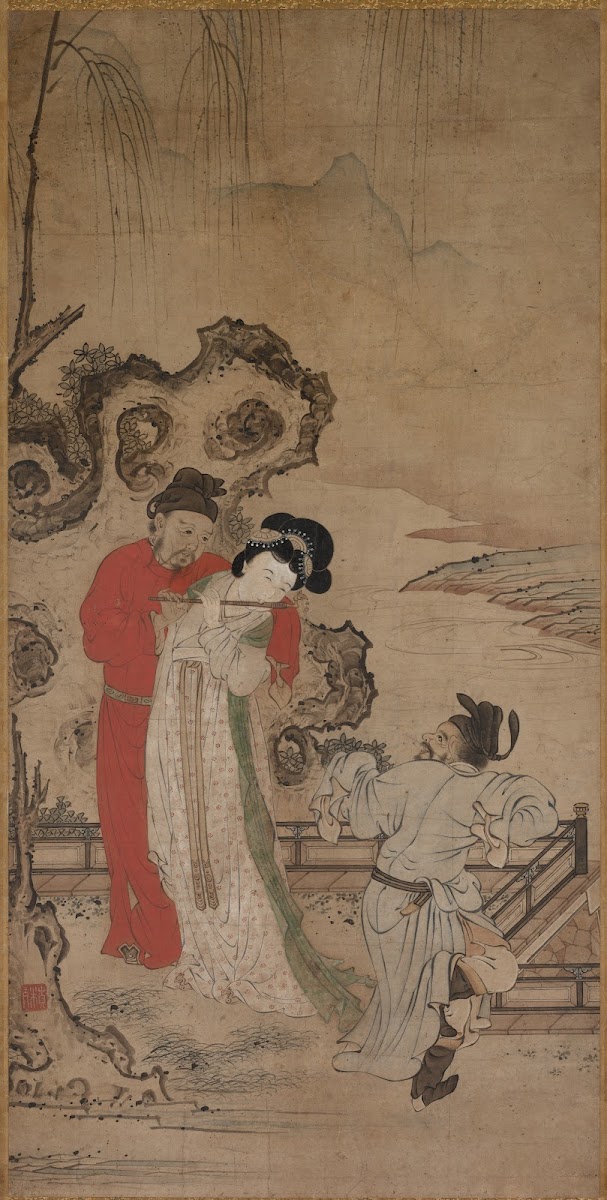 Emperor Minghuang Teaching Yang Gueifei to Play the Flute late 1400searly 1500s