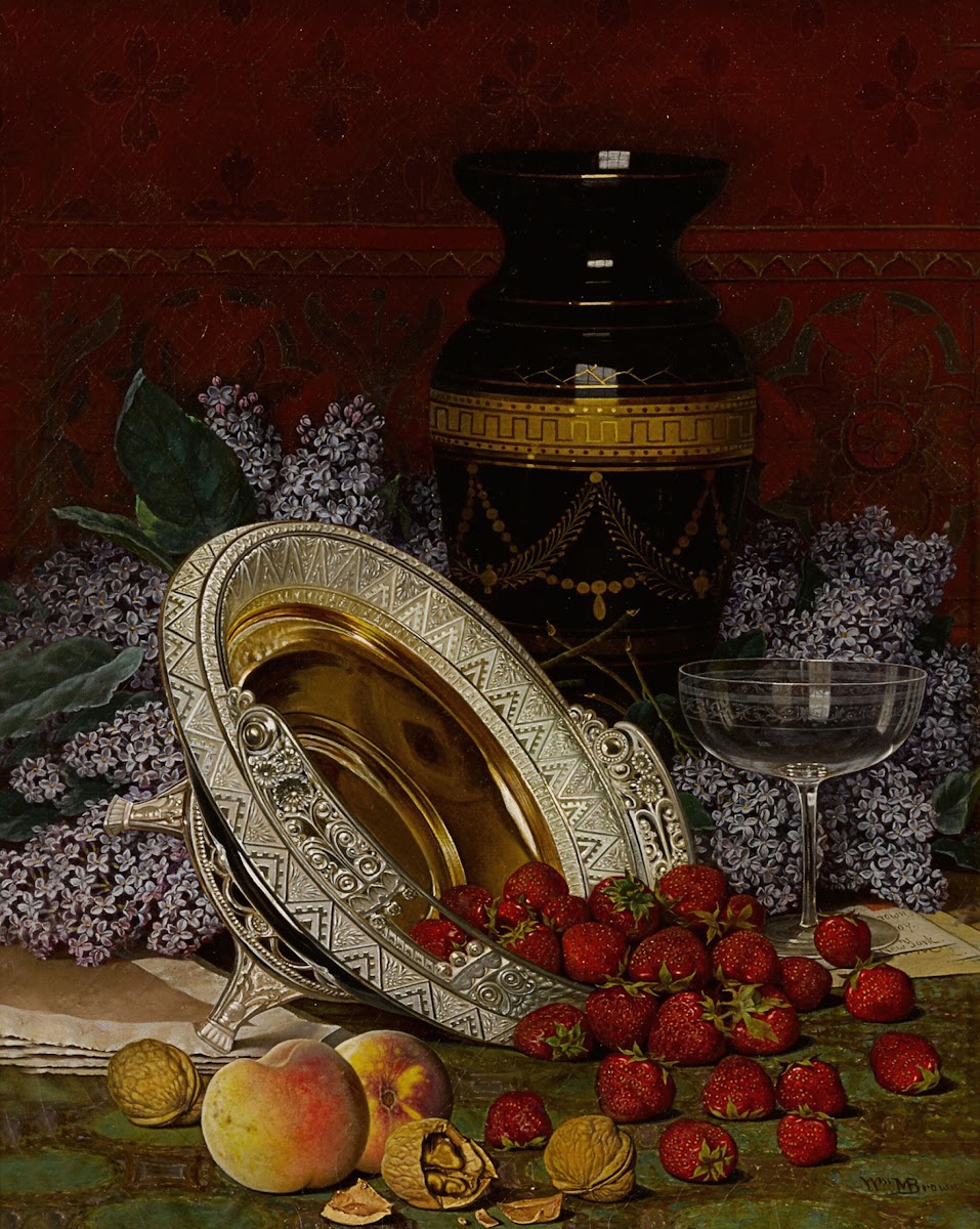 Still Life with Strawberries and Lilacs