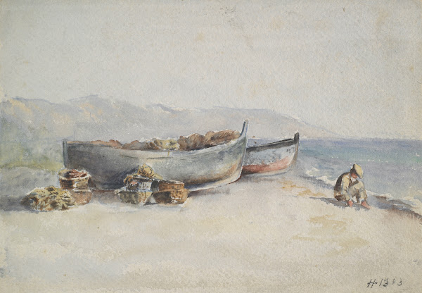 Fishing boats on the shore