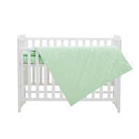 Детское сменное постельное белье 3 эл Twins Auro Print (бязь) простыня на резинке ментол