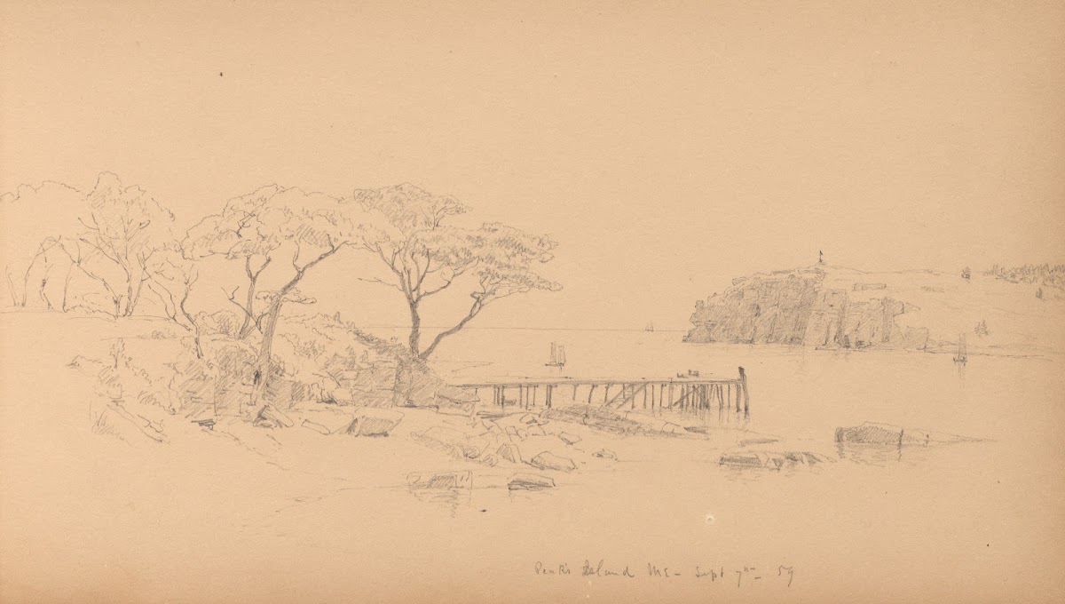 Sketchbook page 20 Peaks Island ME Sept 7th 59 1859