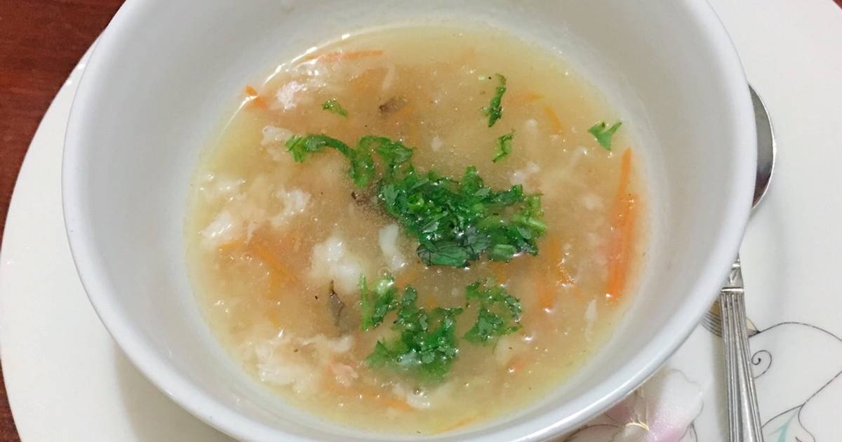 Soup tôm nấm tuyết