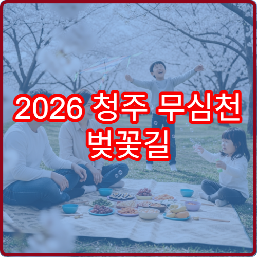 2026 청주 무심천 벚꽃길 정확한 만개 일정과 축제 시간