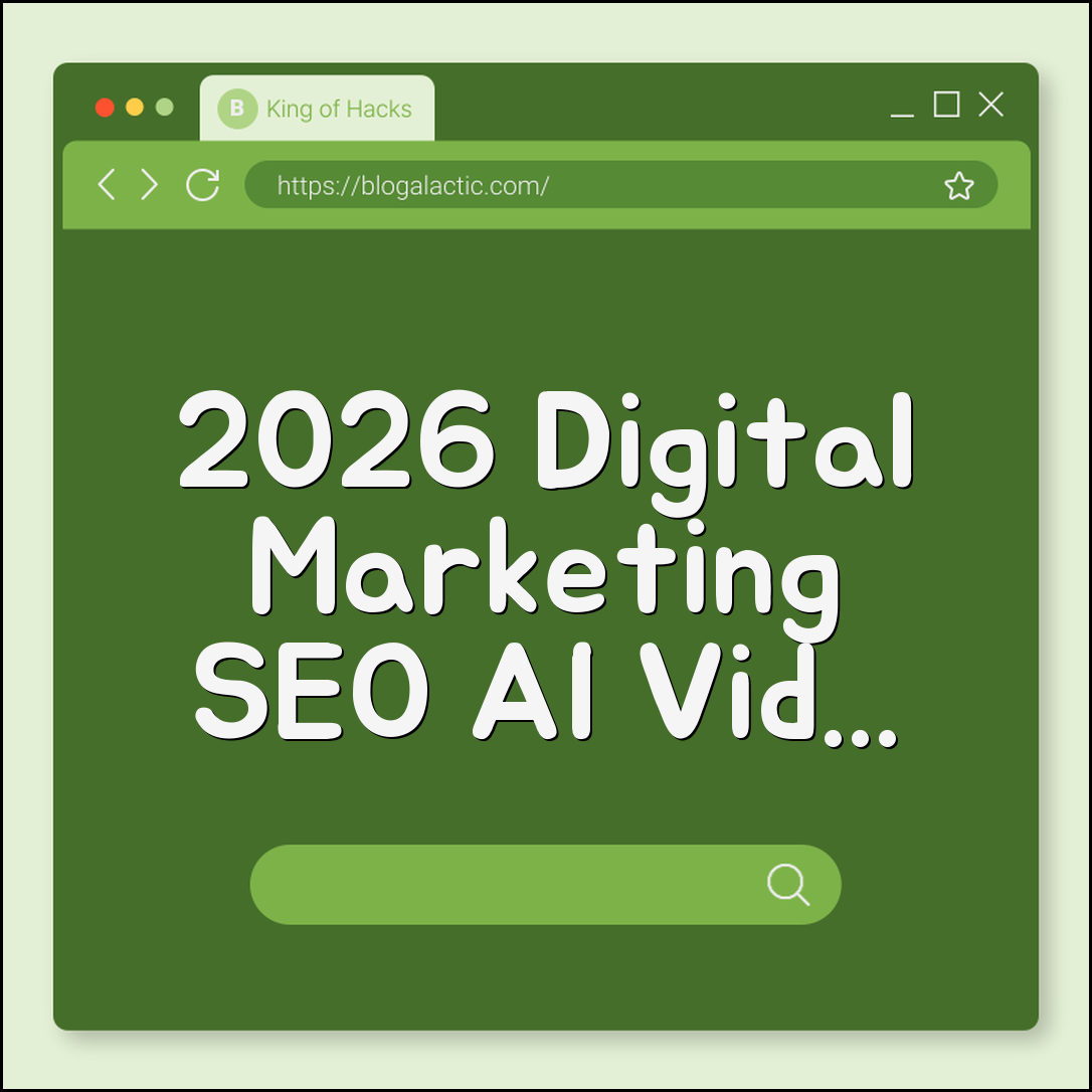 Digital Marketing Trends 2026: SEO, Video, and AI Content (short-form video, voice search, personalized marketing, influencer trends)