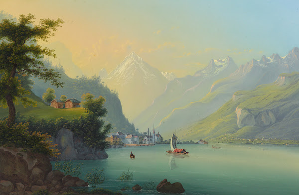 Vue de Fluelen vers le Bristenstock