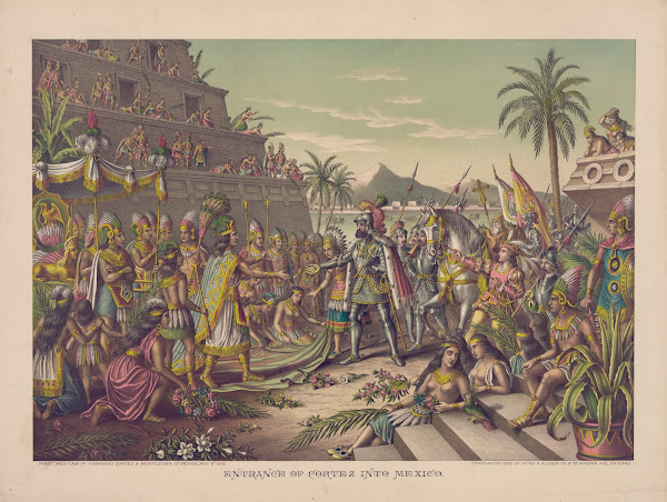 Entrance of Cortez into Mexico 19th century