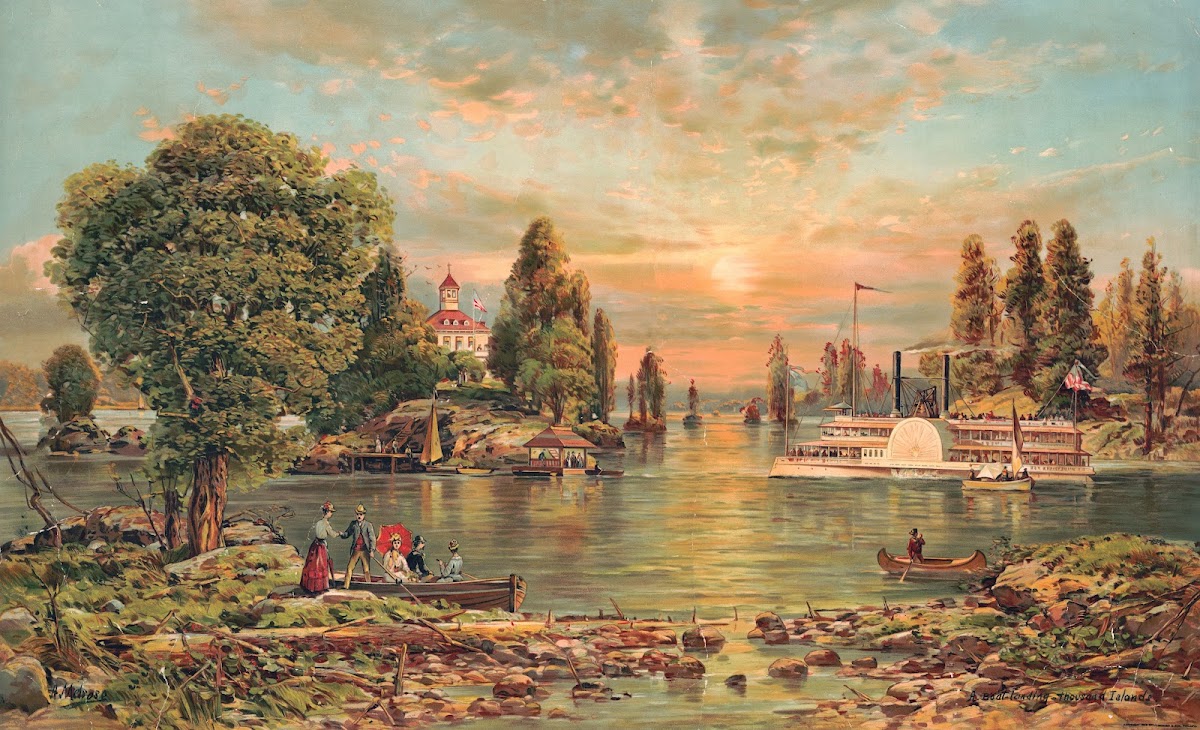 A boat landing Thousand Islands 1899