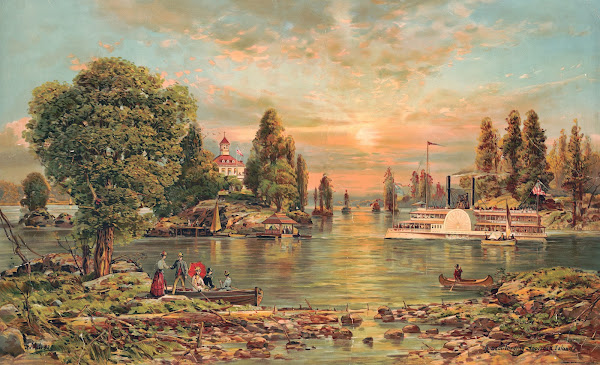 A boat landing Thousand Islands 1899