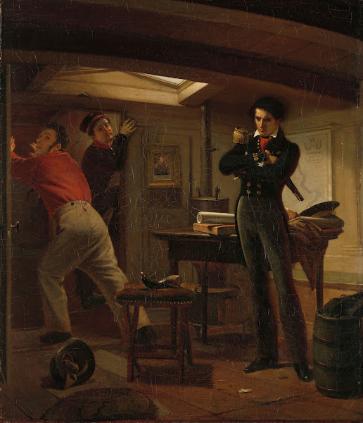 Jan van Speijk Debating whether to Set Fire to the Gunpowder 1834