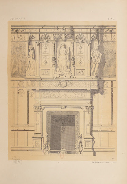 Cheminée fragments historiques de la renaissance 1866