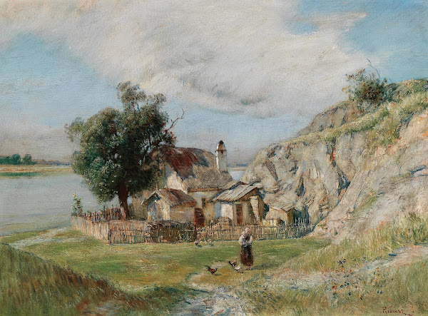 Hütte an der Donau bei Hainburg