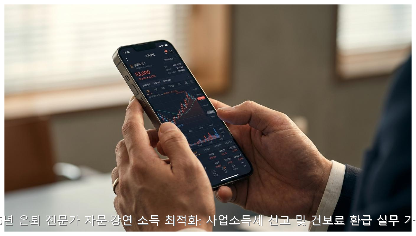 2026년 은퇴 전문가 자문·강연 소득 최적화: 사업소득세 신고 및 건보료 환급 실무 가이드 핵심 안내 및 분석 인포그래픽 (8)