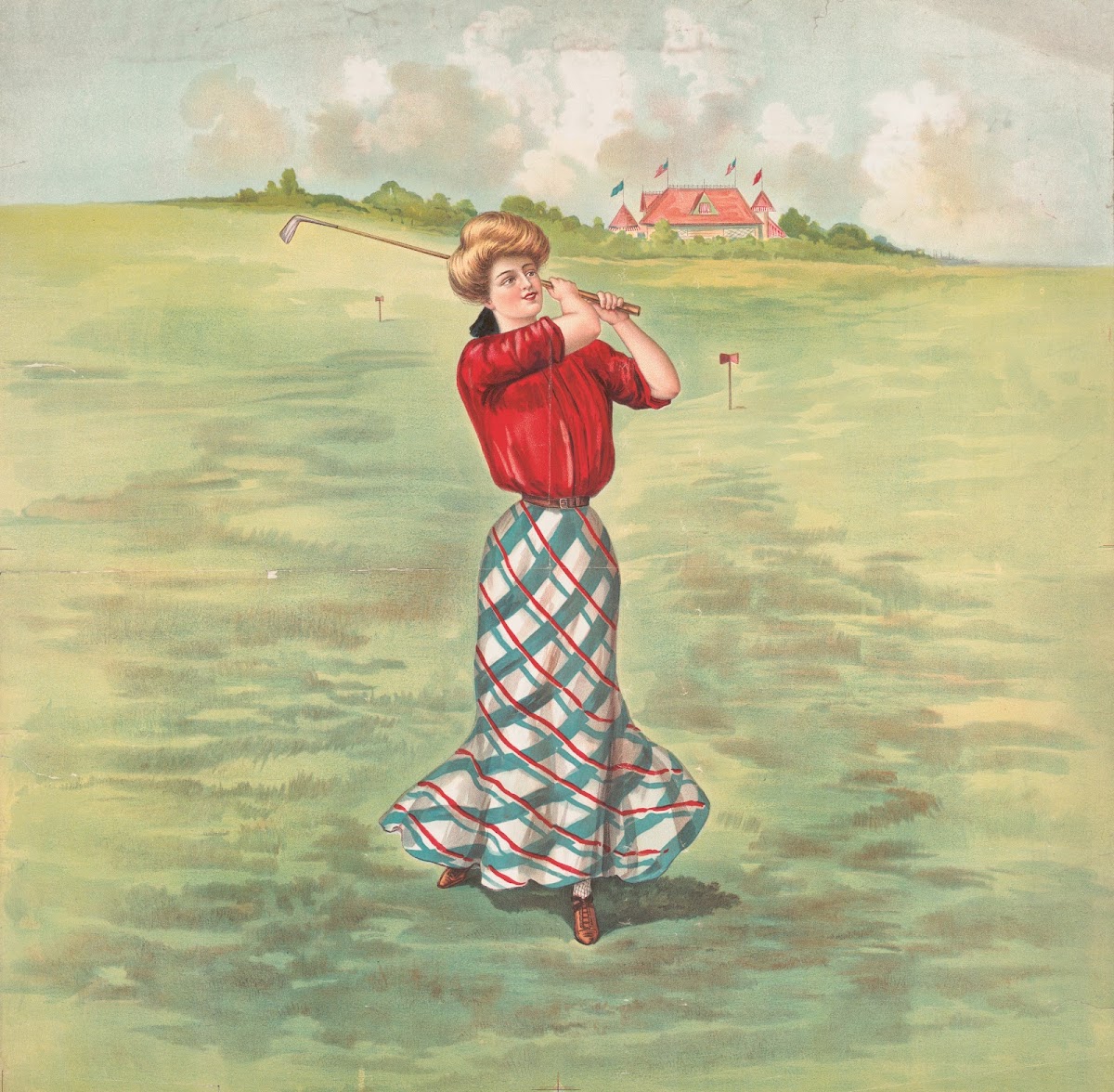 Woman playing golf 1904