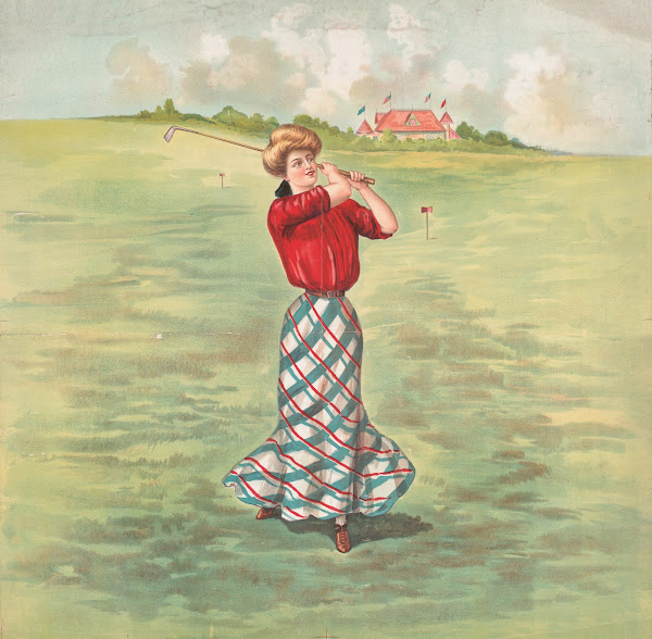 Woman playing golf 1904