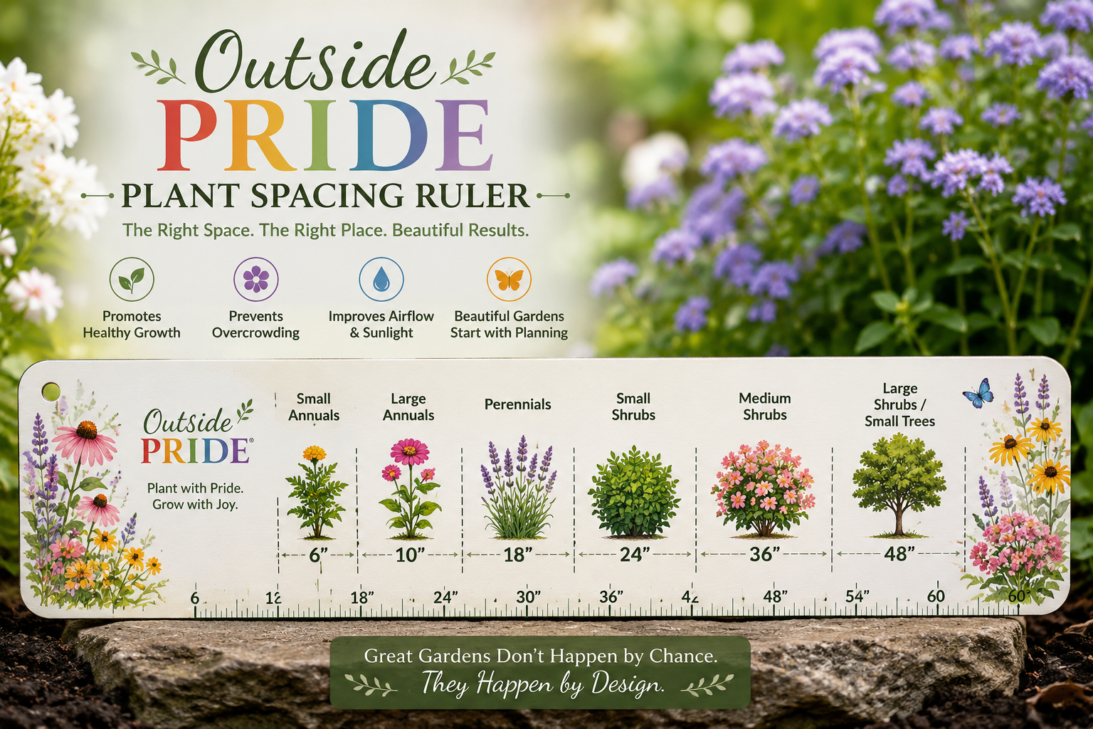 Outside Pride Plant Spacing Ruler