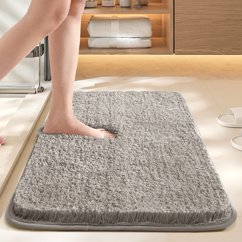 Bathroom mat flock fabric, absorbent, non-slip