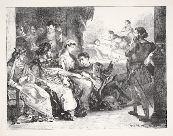 Hamlet has actors play the scene of his fathers poisoning Act III scene ii 1864