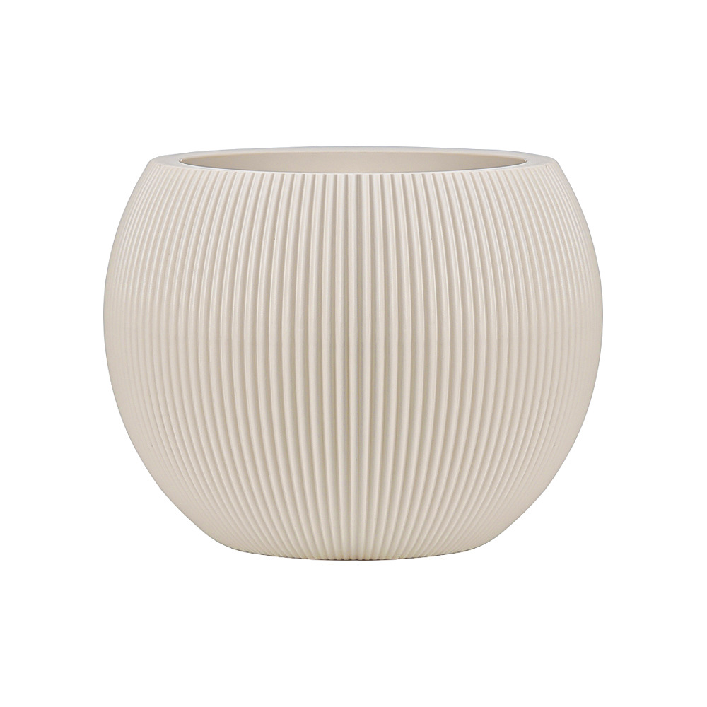 Keramikblumenvase, Landhausstil, Webstruktur