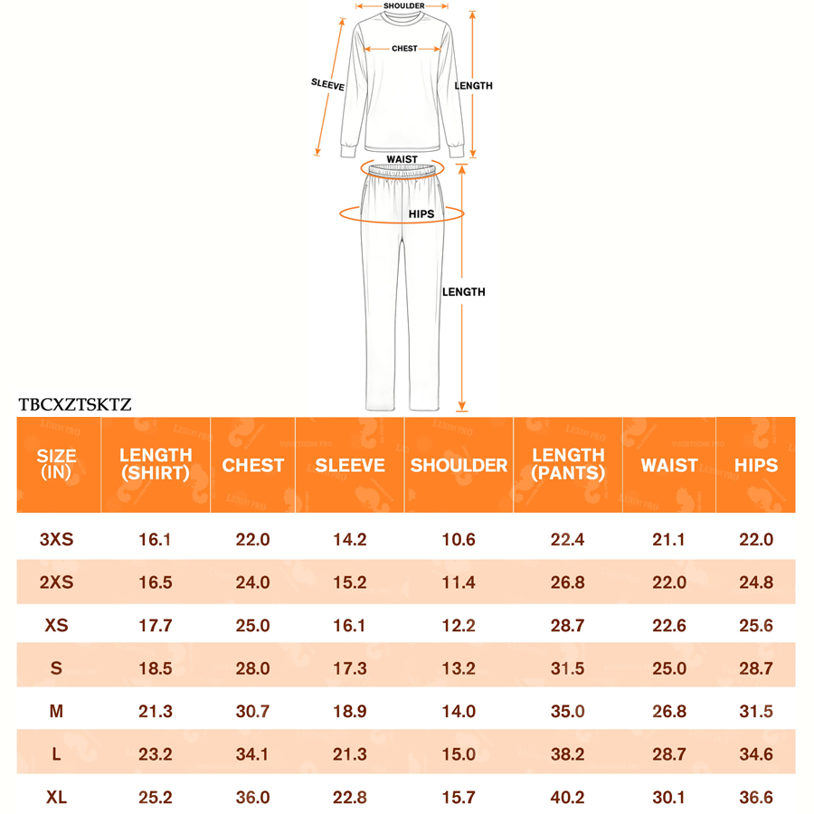 AOP Universal Kids Long Sleeve Straight Leg Sleep Pants Set