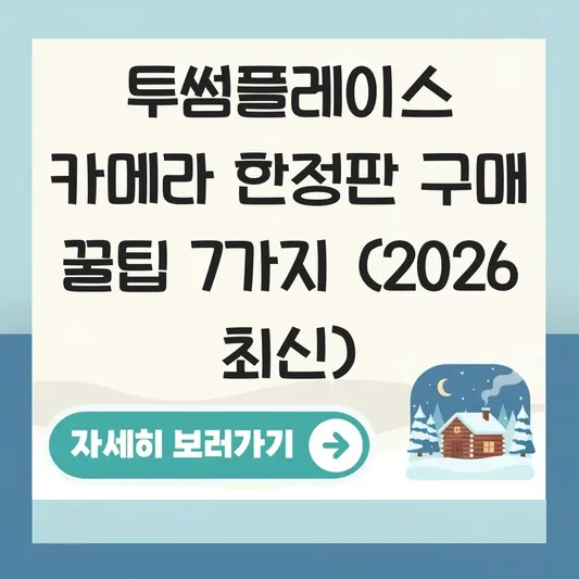 투썸플레이스 카메라 한정판 구매