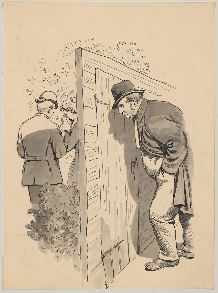 People by the fence 1896