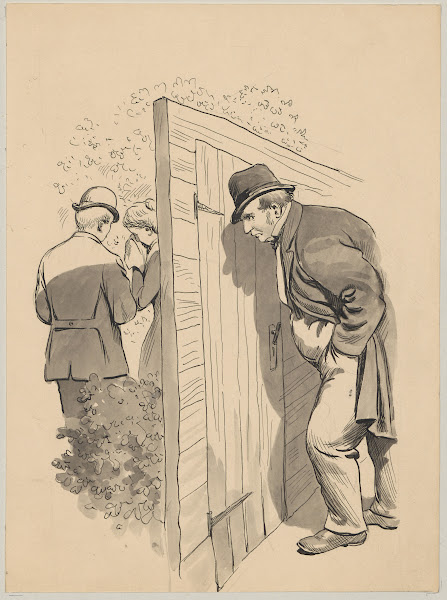 People by the fence 1896