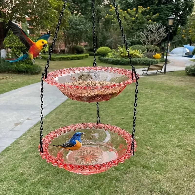 Versatile Bird Bath and Feeder for Balcony Railings