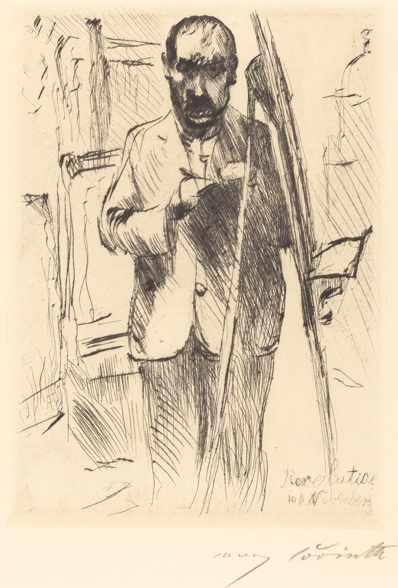 Self Portrait with Easel 1918