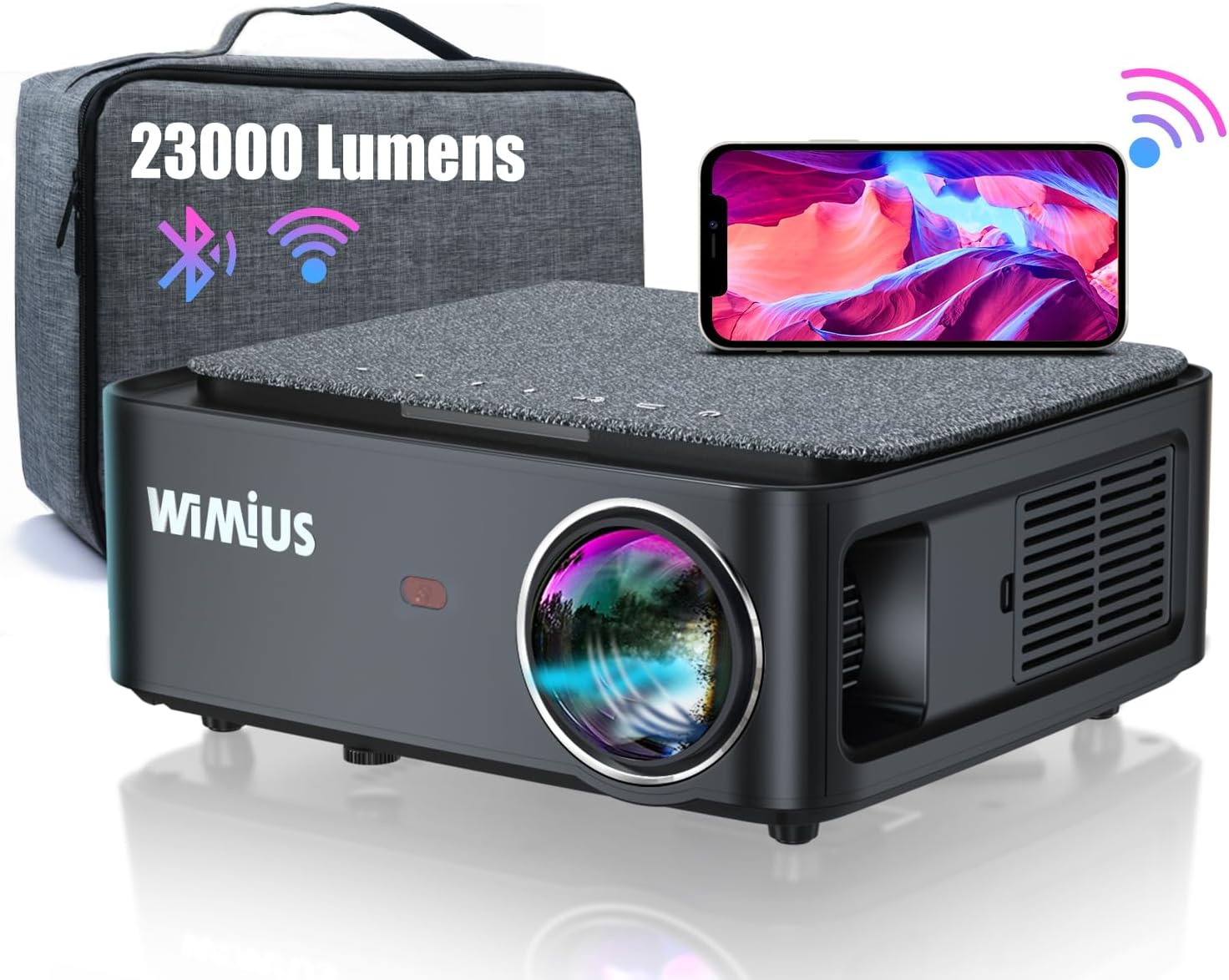 WiMiUS Proyector Portátil 1080P Nativo 5G WiFi Bluetooth