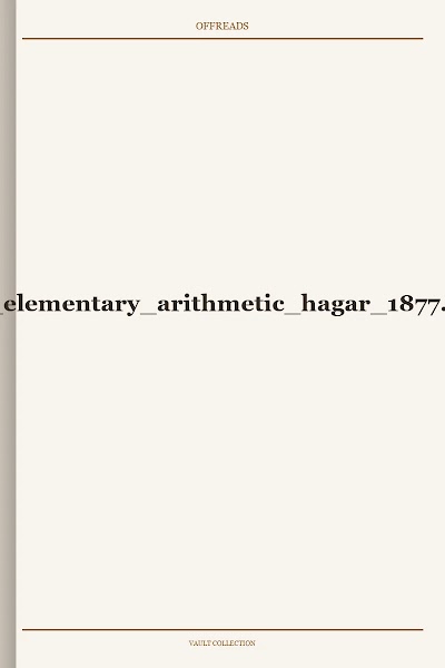 an elementary arithmetic hagar 1877