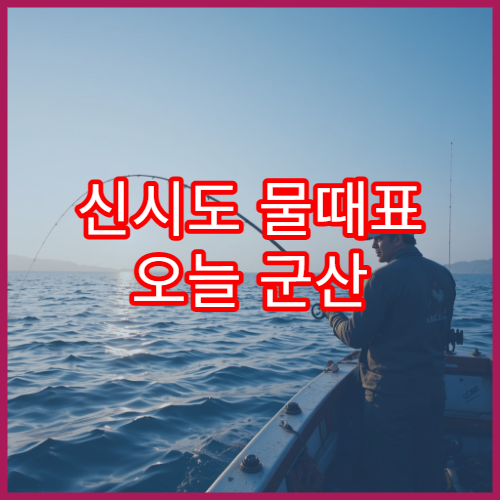 신시도 물때표 오늘 군산 앞바다 조수간만 시간 상세 정리