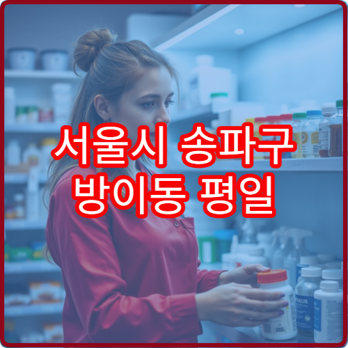 서울시 송파구 방이동 평일 야간 약국 올림픽공원 인근 야간 운영 정보