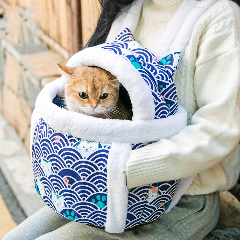 Double Shoulder Backpack with Animal Theme for Pets