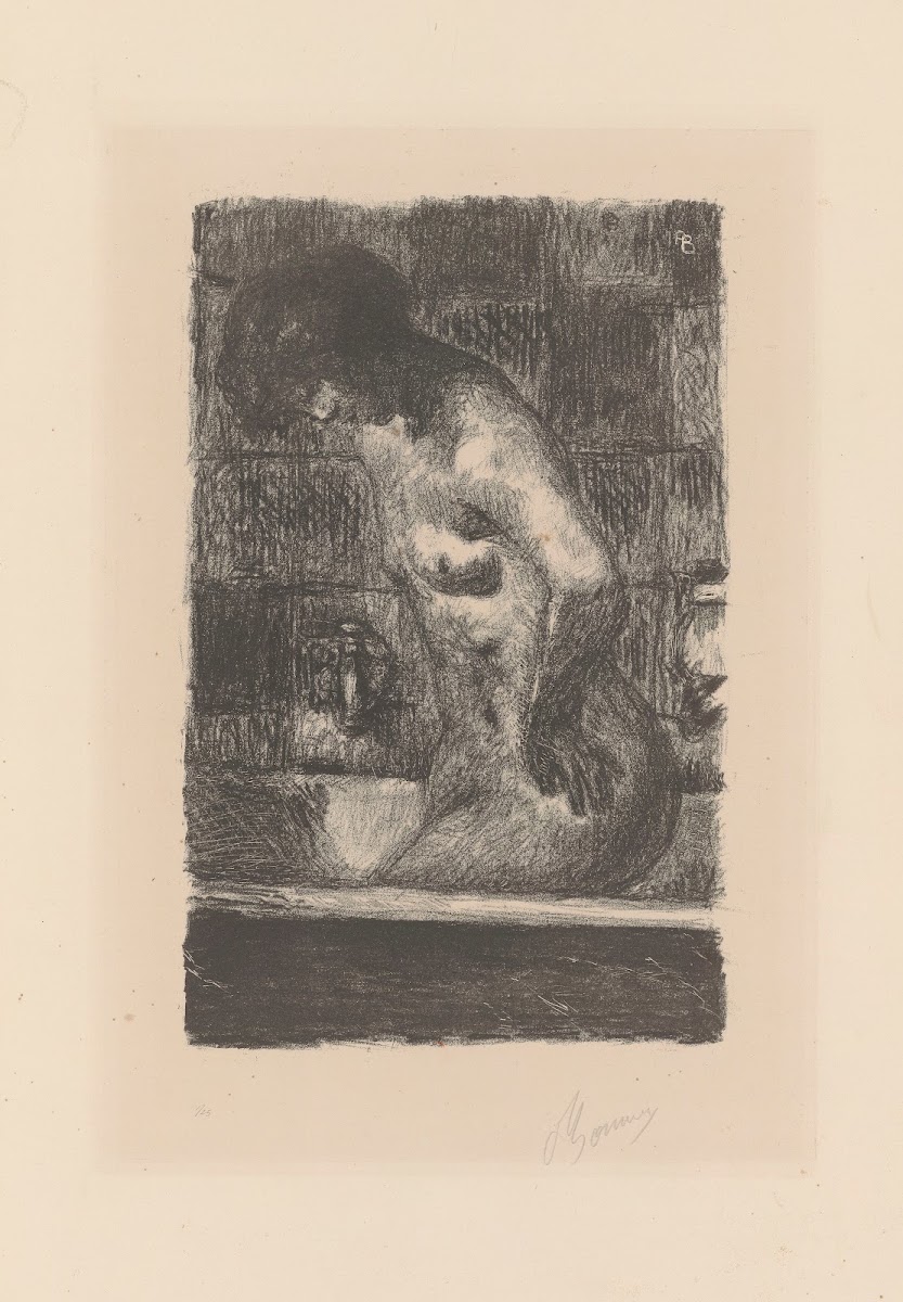 Femme debout dans sa baignoire 1925