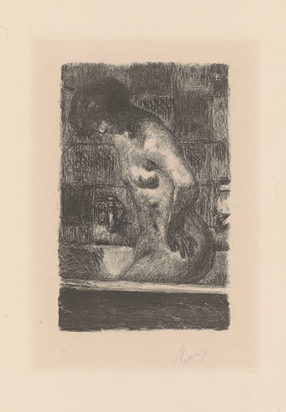 Femme debout dans sa baignoire 1925