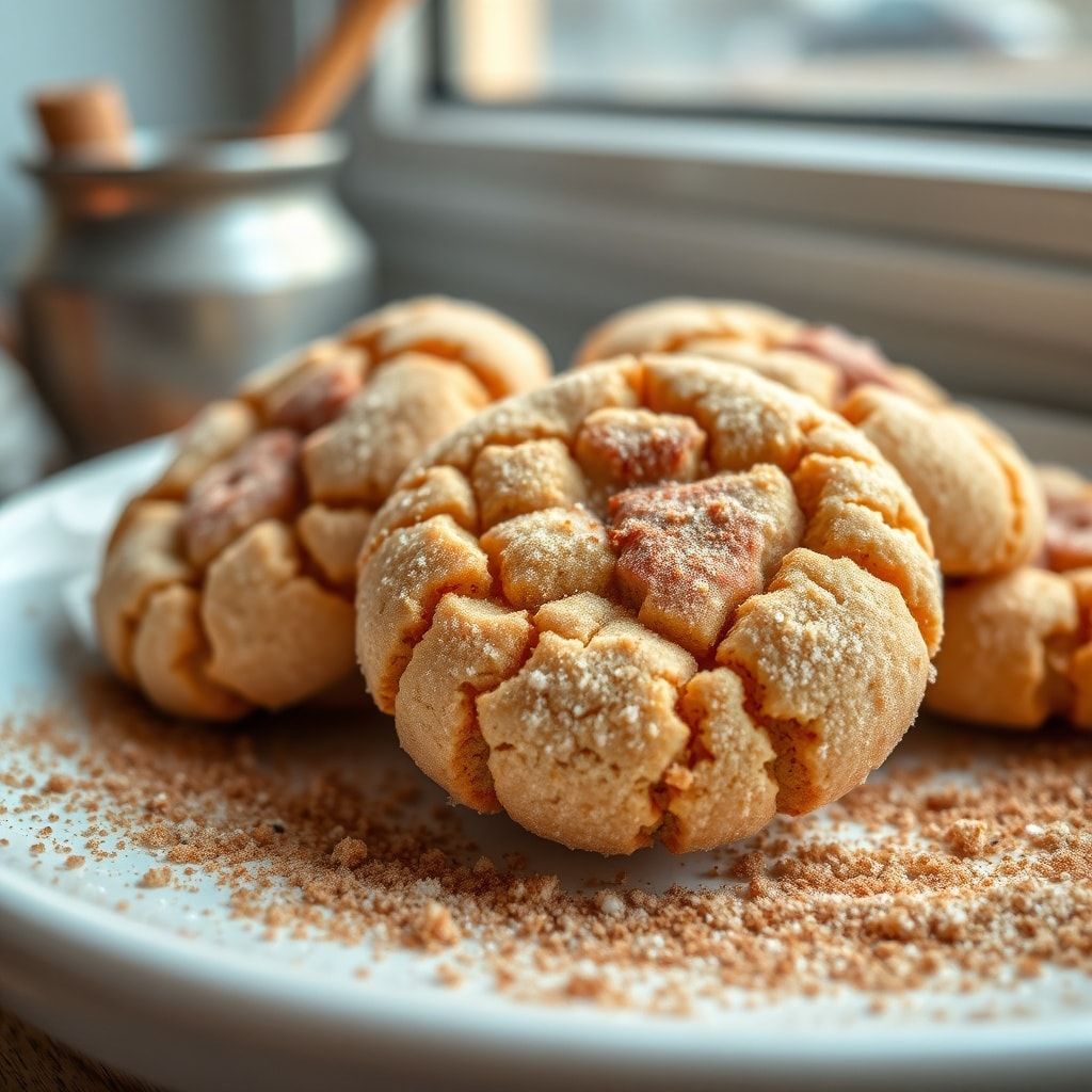 Churro Crinkle Cookies with Cinnamon Sugar Coating: Easy Homemade Treat